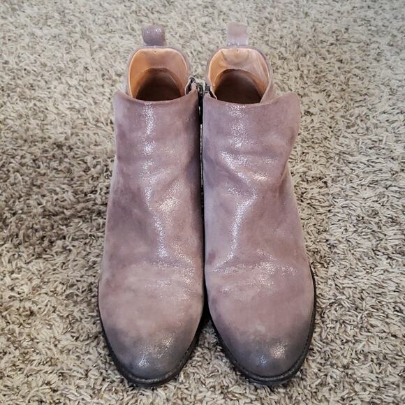 Sofft Women's Ware Boot Smoke Distressed Metallic Suede - Picture 10 of 15